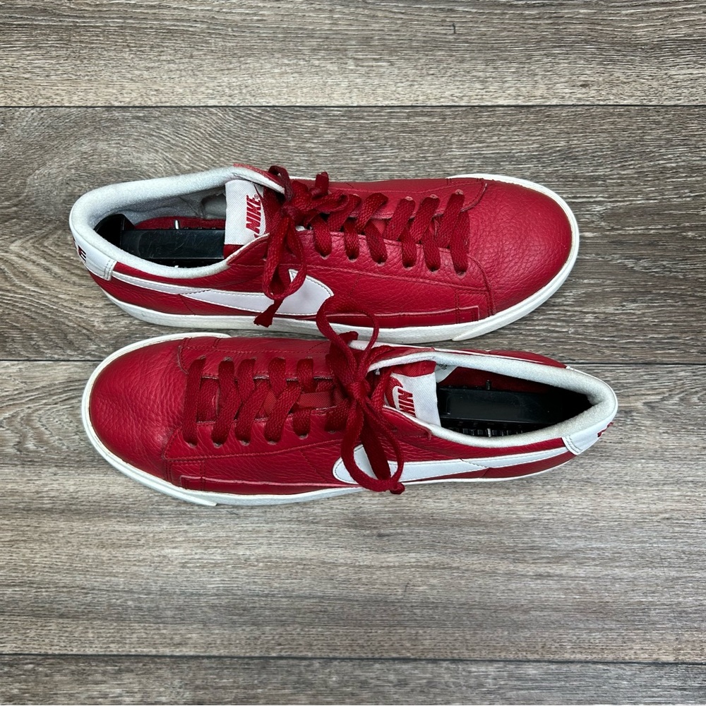Nike Blazer Low PRM Womens 9.5 Red Sail Basketball Sneakers Gym Tennis Shoes - Picture 6 of 13